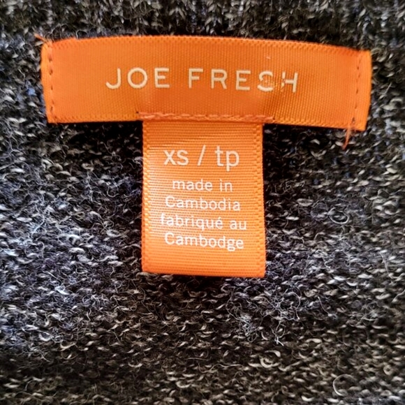 JOE FRESH Women's Black Knit Sweater See Through Diamond Pattern XS - Picture 5 of 5